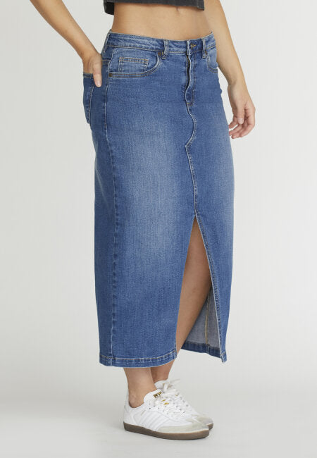 Sarah™ | Elegant denimskjørt
